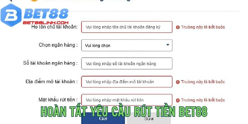 Hoàn tất lệnh rút thưởng nhanh chóng, đơn giản